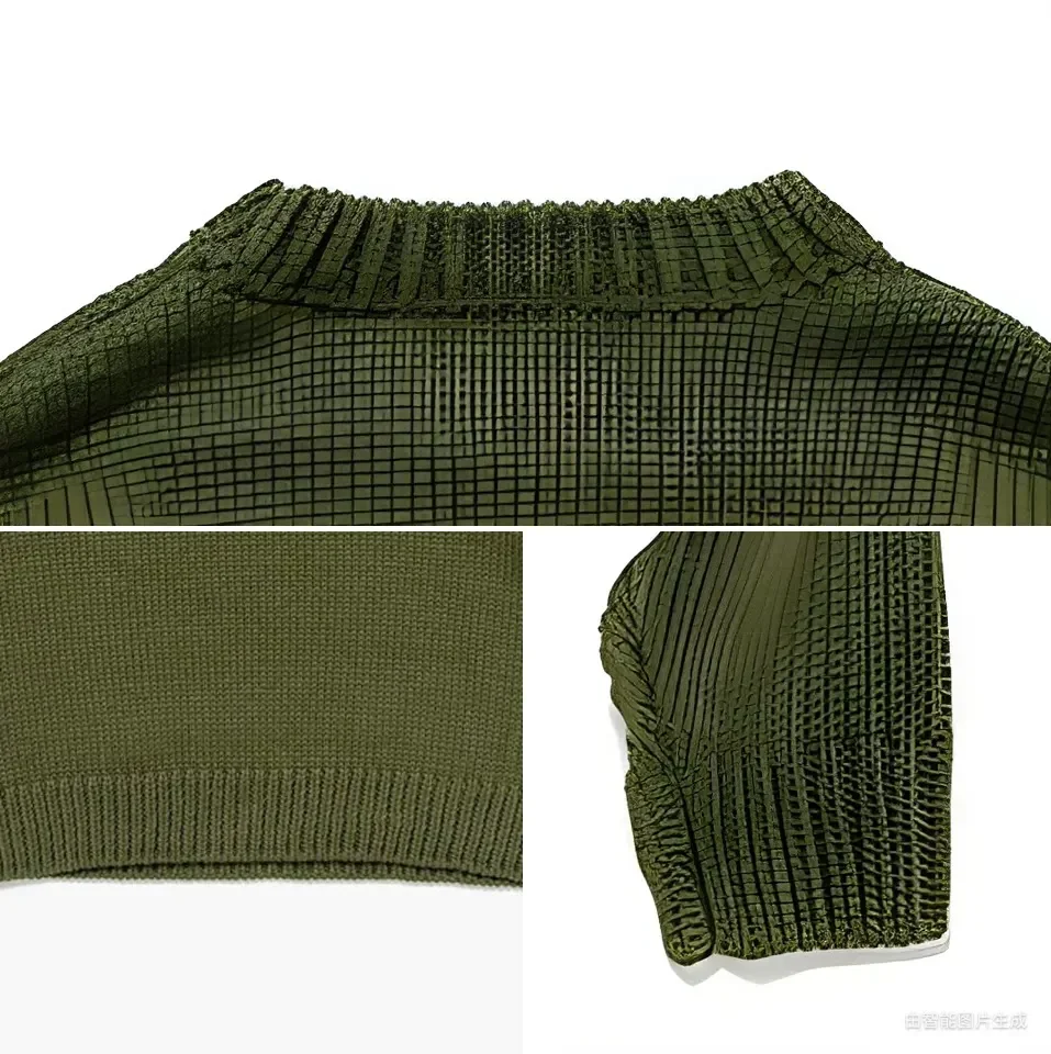 WTAPS Autumn Winter Unisex Letter Logo Knit Sweater Crew Neck Loose Fit Casual Japanese Streetwear Pullover Top