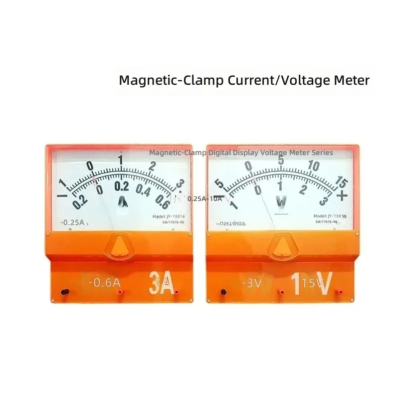 Magnetic Suction Large Pointer Type Ammeter Voltmeter for Electricity Teacher Demonstration Dual Range Blackboard Adsorption