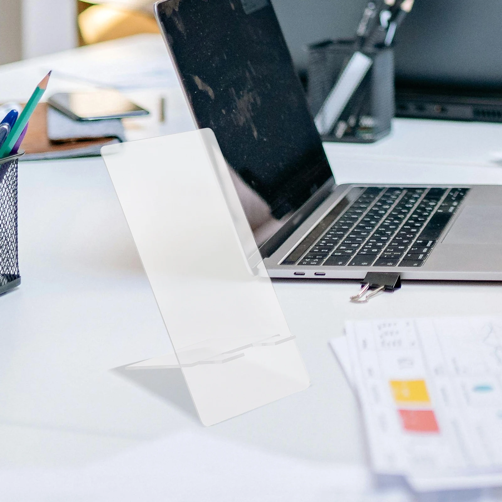 

2 шт. портативная доска для ноутбука, прозрачные доски для письма для дома, стираемый креативный держатель, двойной декостоп для заметок