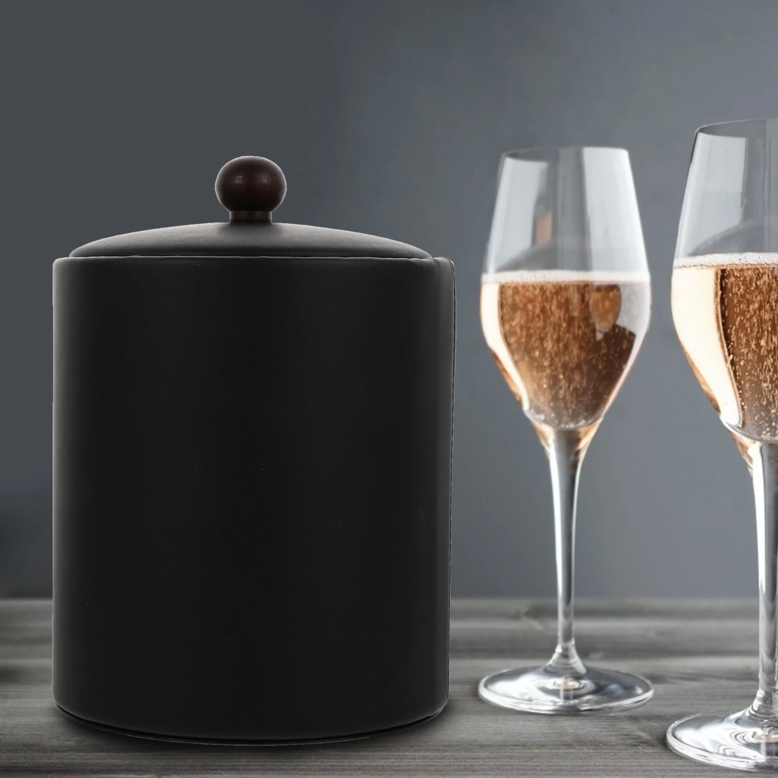 

Stainless Steel Ice Bucket Golden Cooling Beer Wine Bar Tool Storage Container Sturdy Kitchen Supplies