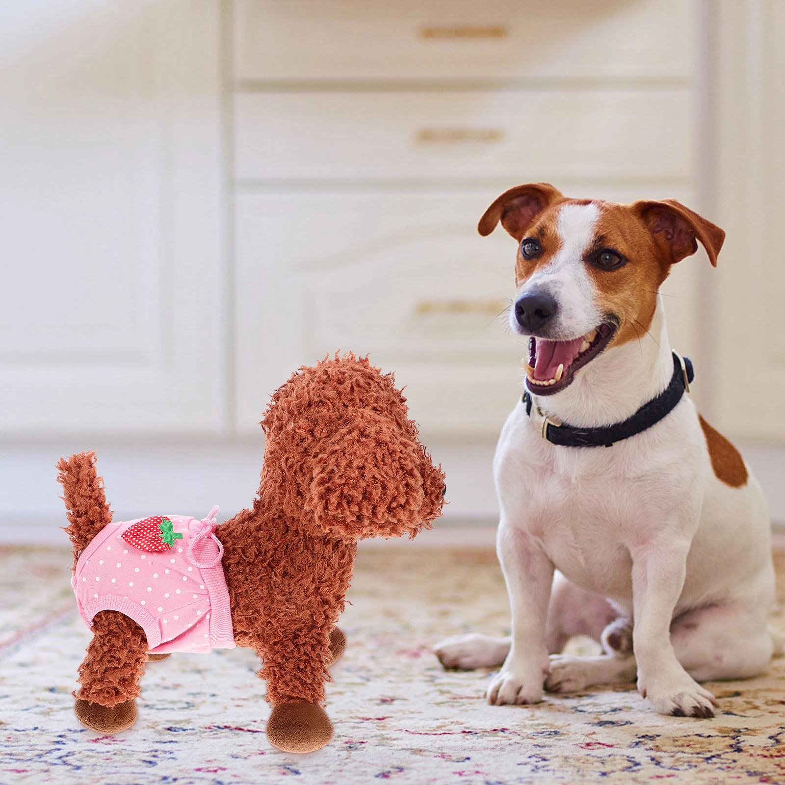 

Dog Physiological Pants Pink Size L Washable Cotton For Male Dogs In Heat Puppy Pet Diapers Diapers For Dogs