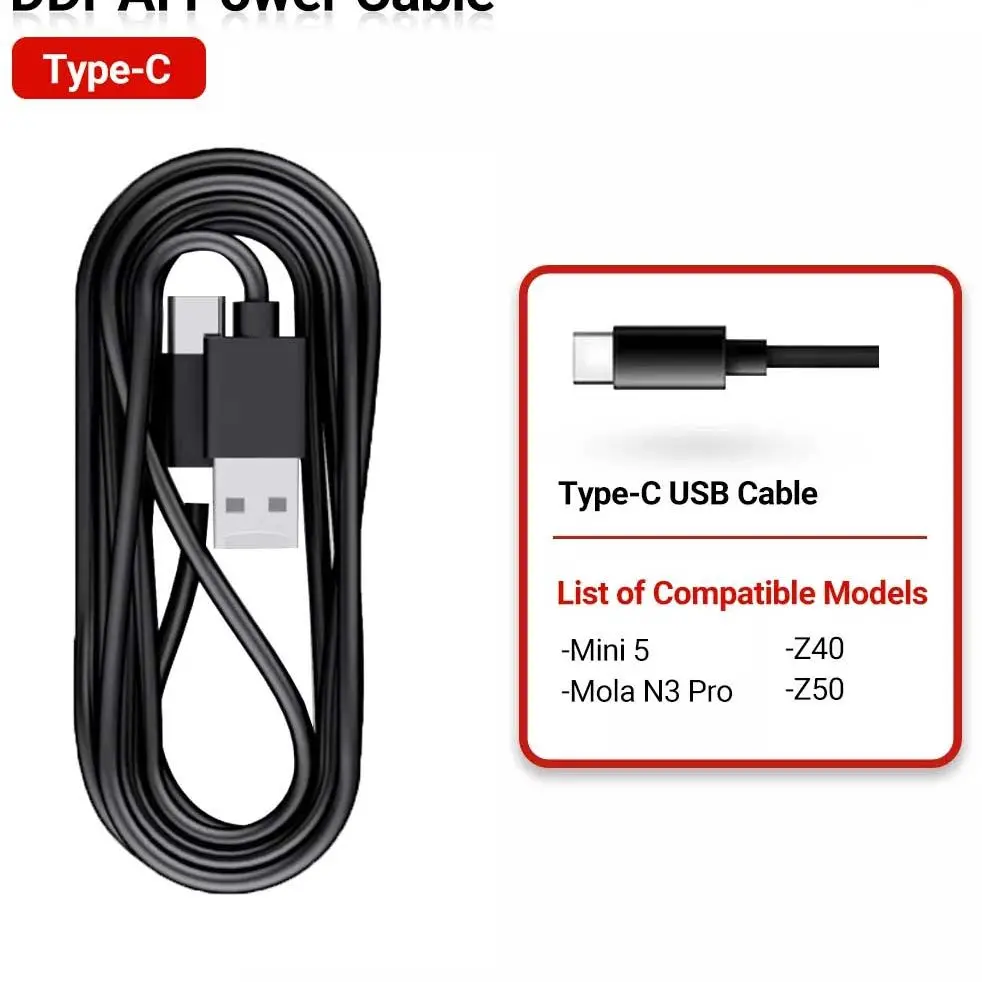 

Кабель питания для видеорегистратора DDPAI Type-C USB для модели Mola N3 Pro / Z40 / Z50 / Mini 5