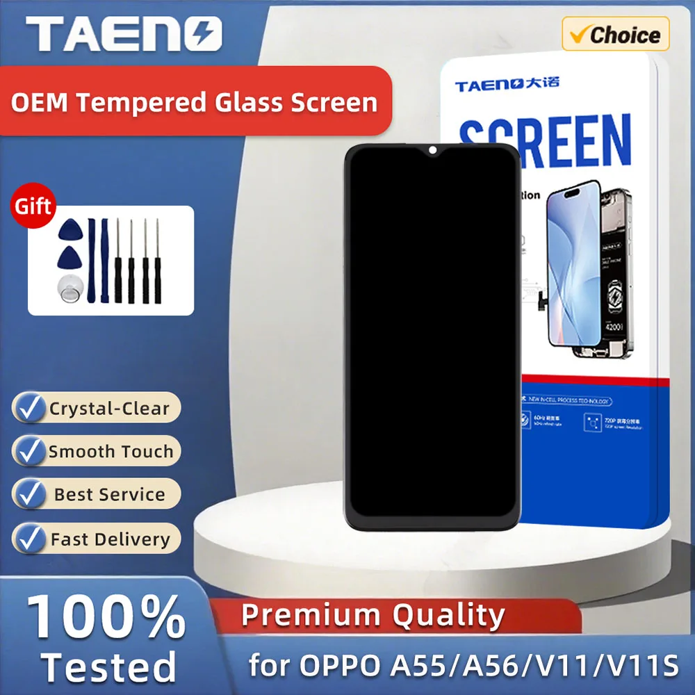 

TAENO Mobile Phone LCD Screen for OPPO A55 A56 A55S A92S RENO 4Z Realme 6Pro V11 V11S LCD Display Touch Screen Replacement