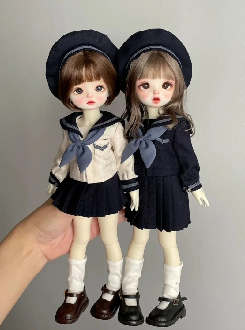 Roupas de boneca bjd são adequadas para conjunto de estilo universitário de tamanho 1/4 1/6 JK gola marinha roupas de boneca de marinheiro e acessórios de boneca