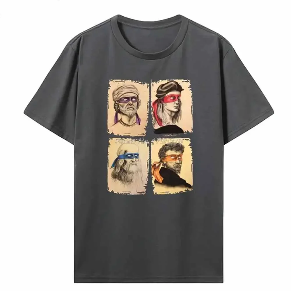 2026NEW Science Turtles T-Shirt Men Mutant Ninja Short Sleeve Humor Tee Shirt O-Neck Funny Tops Printed Graphic T Shirt Cosplay view 4