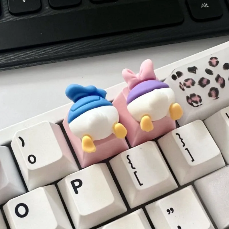 Cartoon Duck Butt Keycap for Cherry MX Switch Mechanical Keyboard  Keycap Handmade ESC Key Gamer Custom Desk Decor Toys Gifts