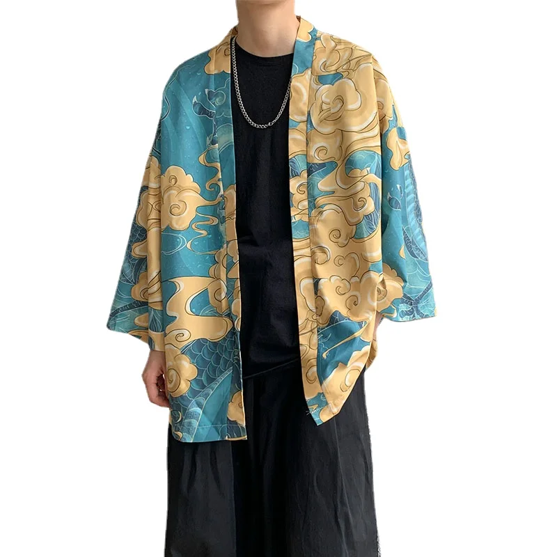 Japanese shirt men kimono Chinese kimono geisha new arrival Japanese street clothing harajuku kimono