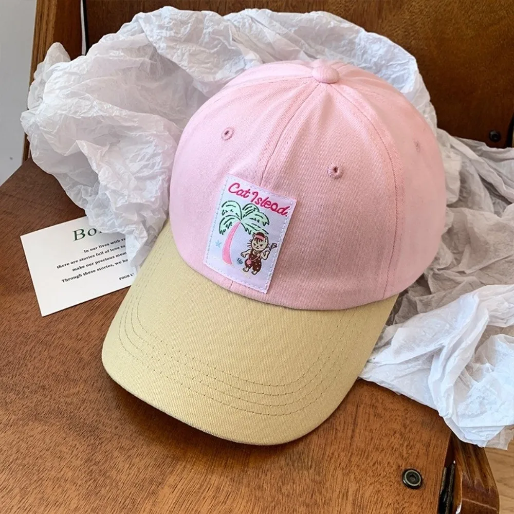 

Casual Korean Baseball Hat Embroidery Spring Summer Peaked Cap Visor Cute Snapback Cap Women