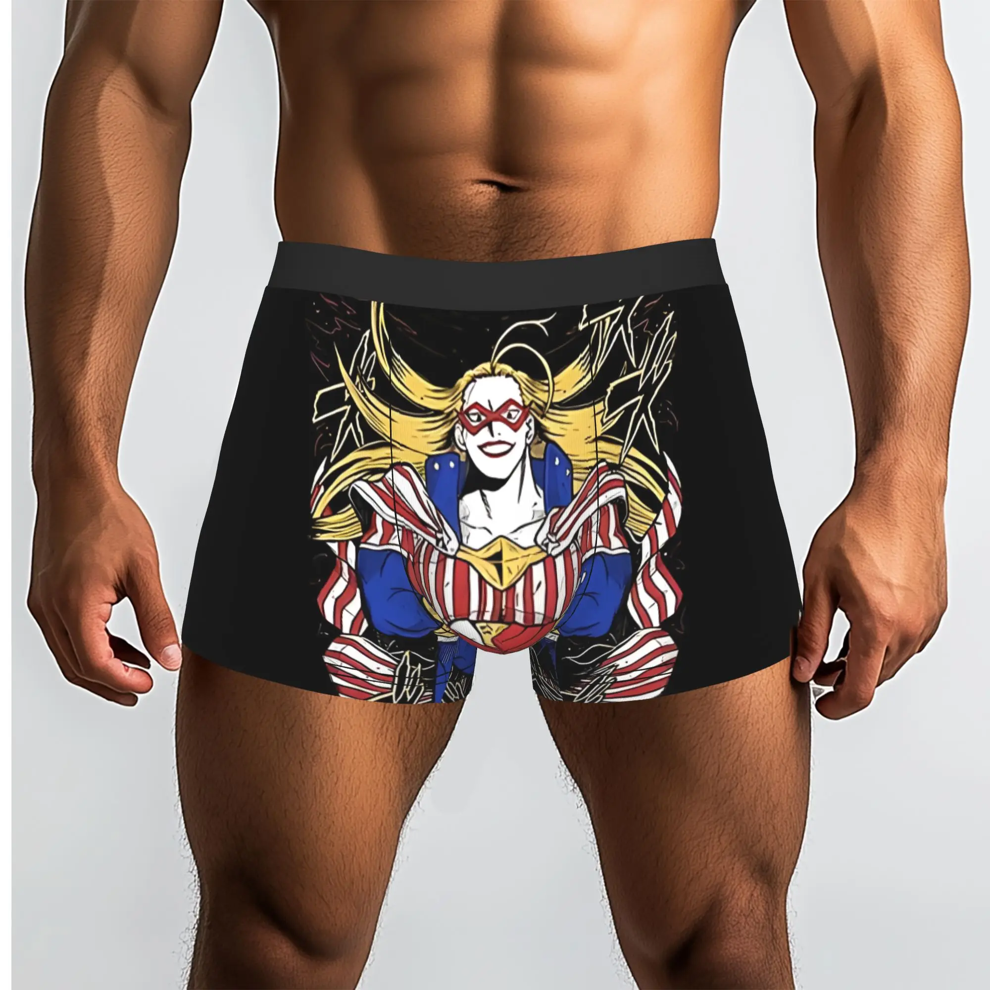 Unbreakable Smile Of True Justice Bandai My Hero Academia Underpants Homme Panties Male Underwear Print Shorts Boxer Briefs