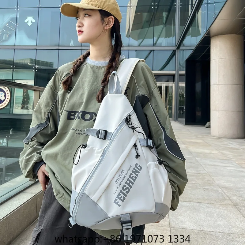 Techwear Style Outdoor Motorcycle Sport Single Shoulder Backpack Unisex Hip Hop Multifunction Chest Bag Tactical Crossbody Bag view 4