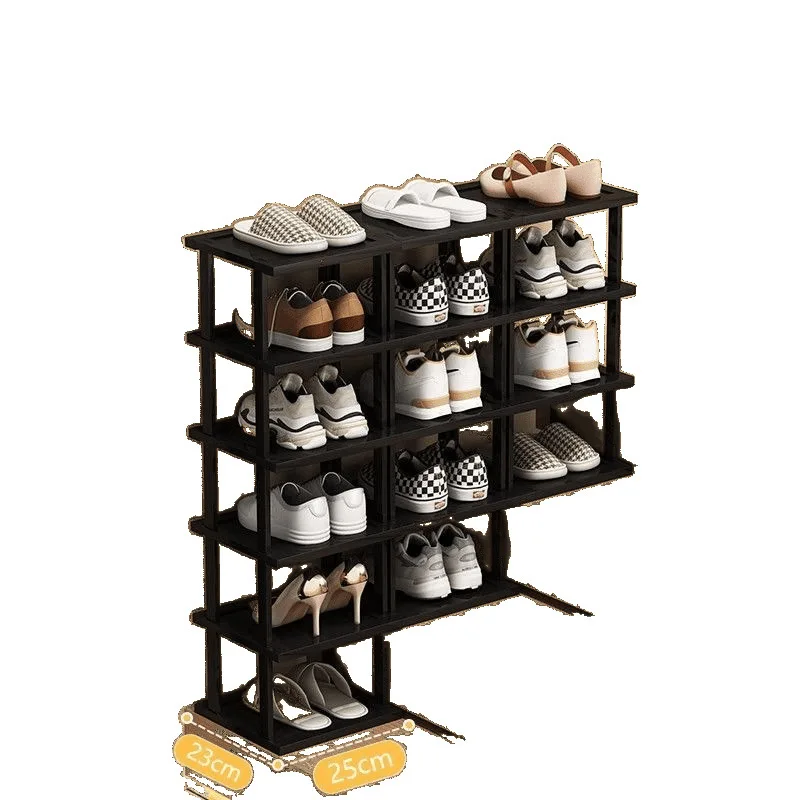 

Stair shoe rack, stepped narrow and high on the stairs, corner entrance door