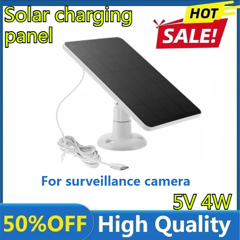 4W 5V Solar Panel Compatible with Arlo Pro 5S 2K, Pro 4, Pro 3, Floodlight, Ultra 2, Ultra, and Go 2 Cameras,IP66 Waterproof