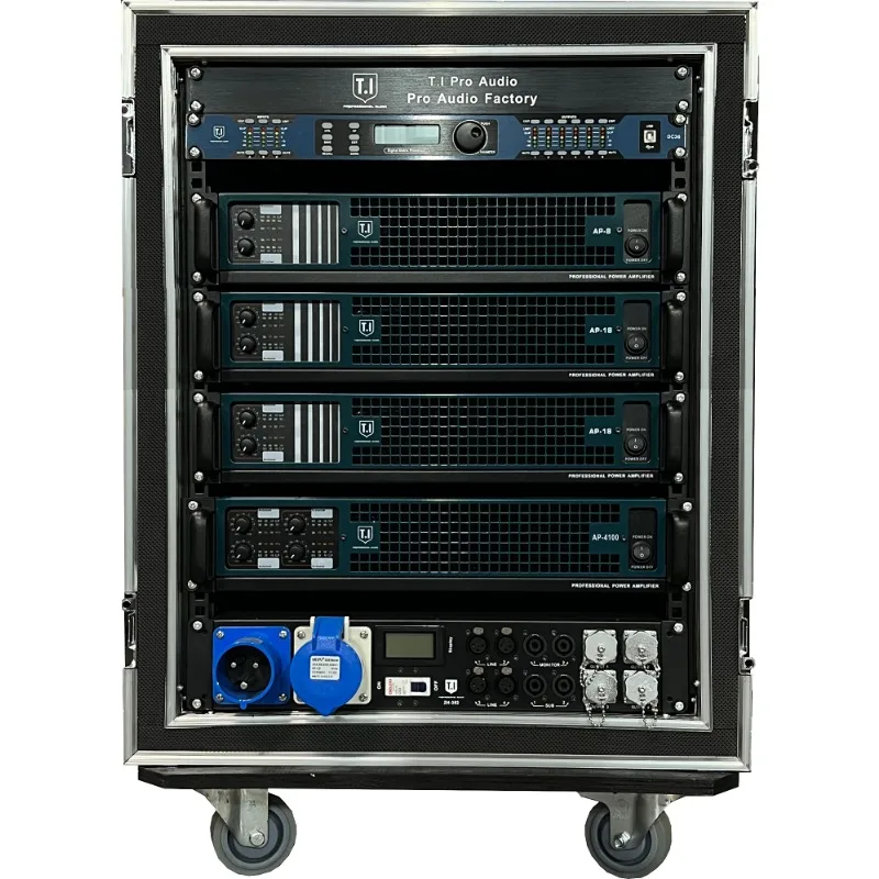 Set Speaker Line Array 10 Inch dengan Amplifier, Peralatan Audio Lengkap untuk Panggung DJ dan Acara Live