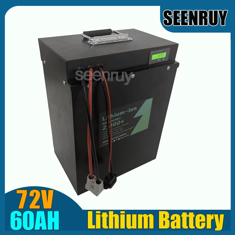 Li-ion 72V 60AH Lithium Battery with BMS 50A 80A 100A 150A for Golf Cart Food Truck Forklift Sightseeing Vehicle