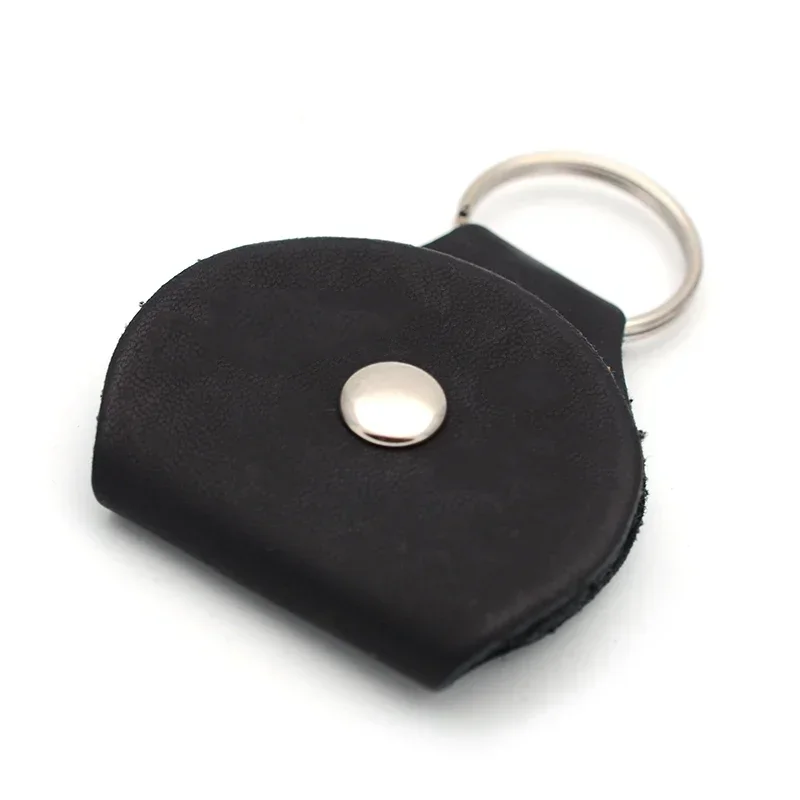 100Pcs Guitar Plectrum Holder Bag, High Quality Leather,Black, Brown, Red