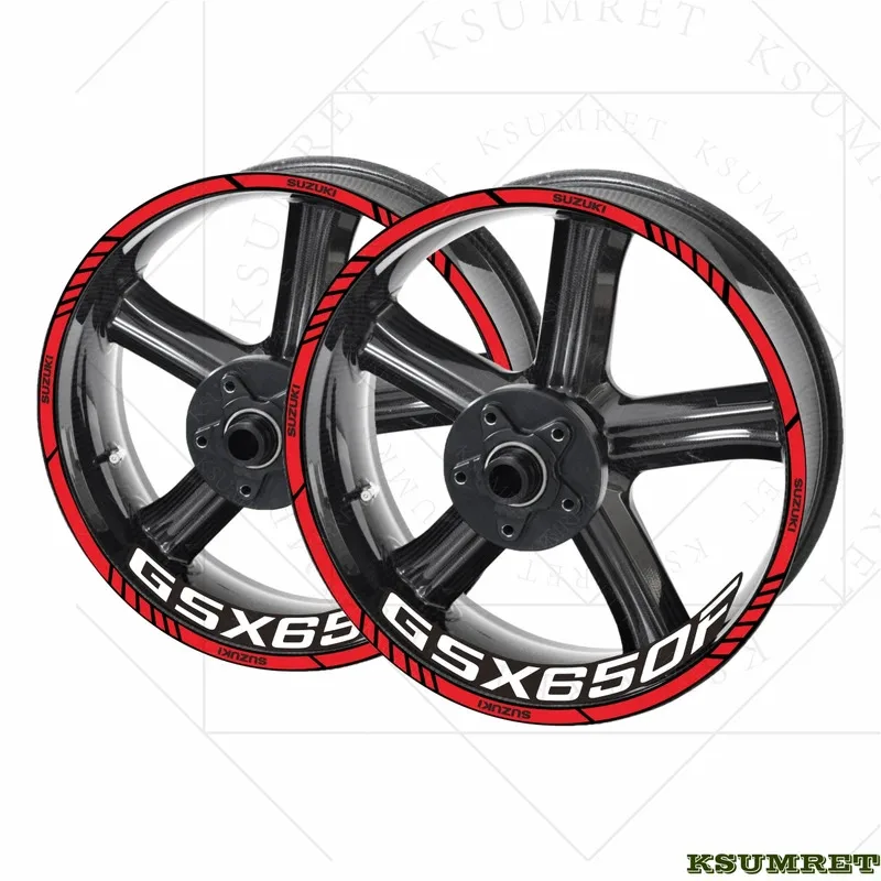 

Vinyl For SUZUKI GSX650F Wheel Sticker GSX650F Logo Motorcycle Rim Decal Stickers Set