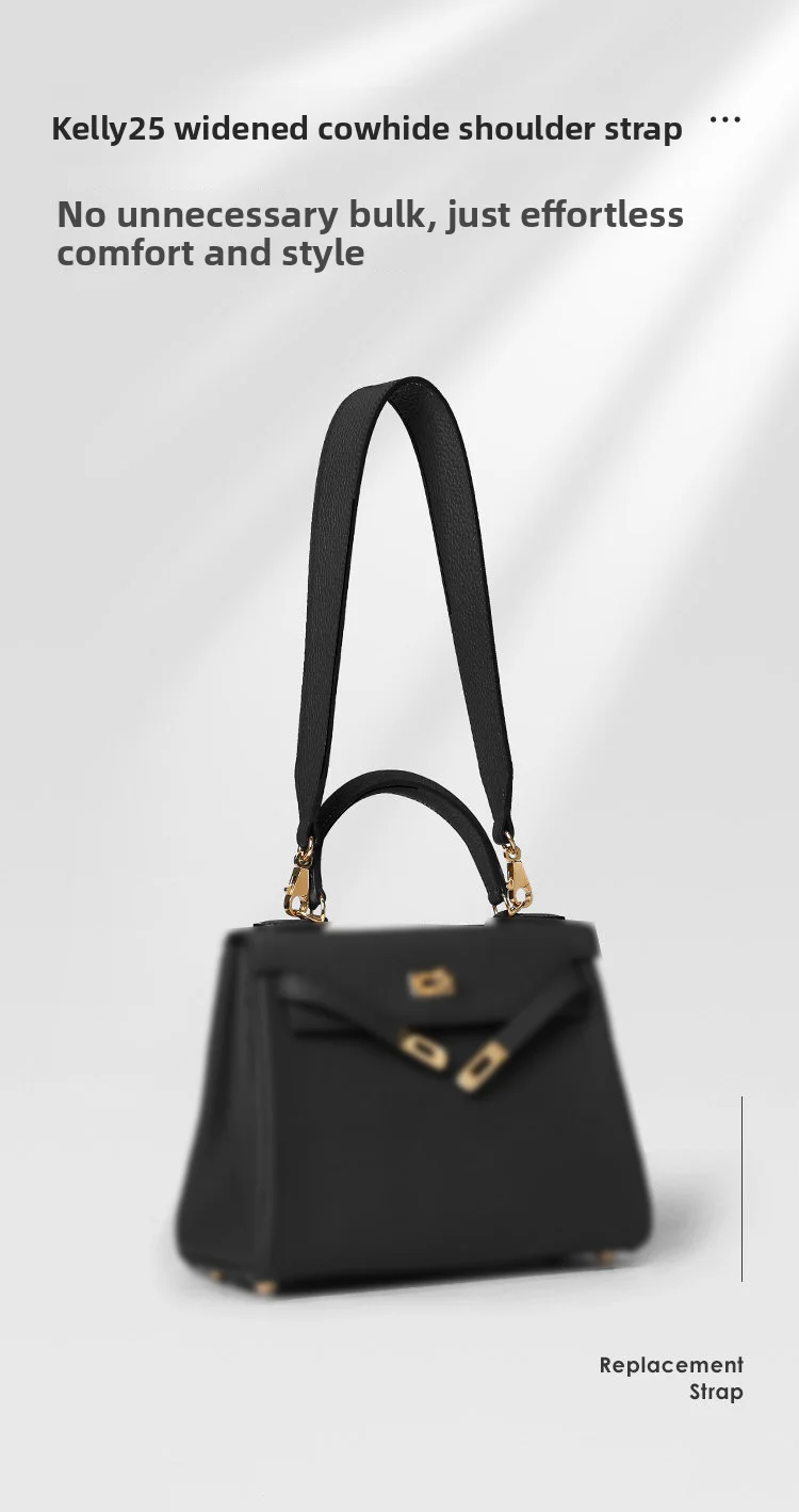 Togo Cowhide Wide Shoulder Strap For Kelly 25 Bag,Underarm Replacement Bag Strap,Handbag Modification Bag Accessories