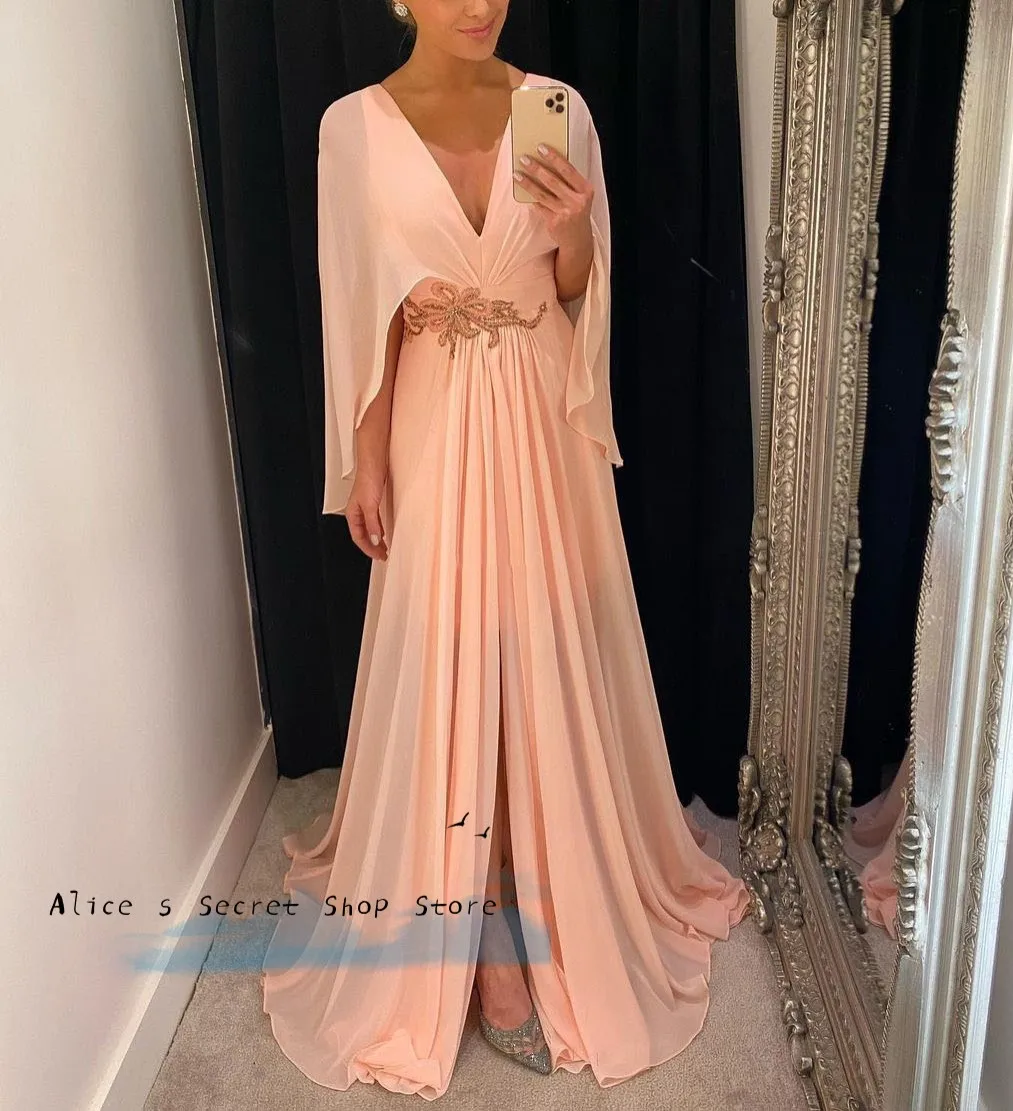 Customize Tulle Mother of the Bride Dresses V-Neck With Ankle Length Guest Wedding Party Gowns Dress For Formal Evening Dress