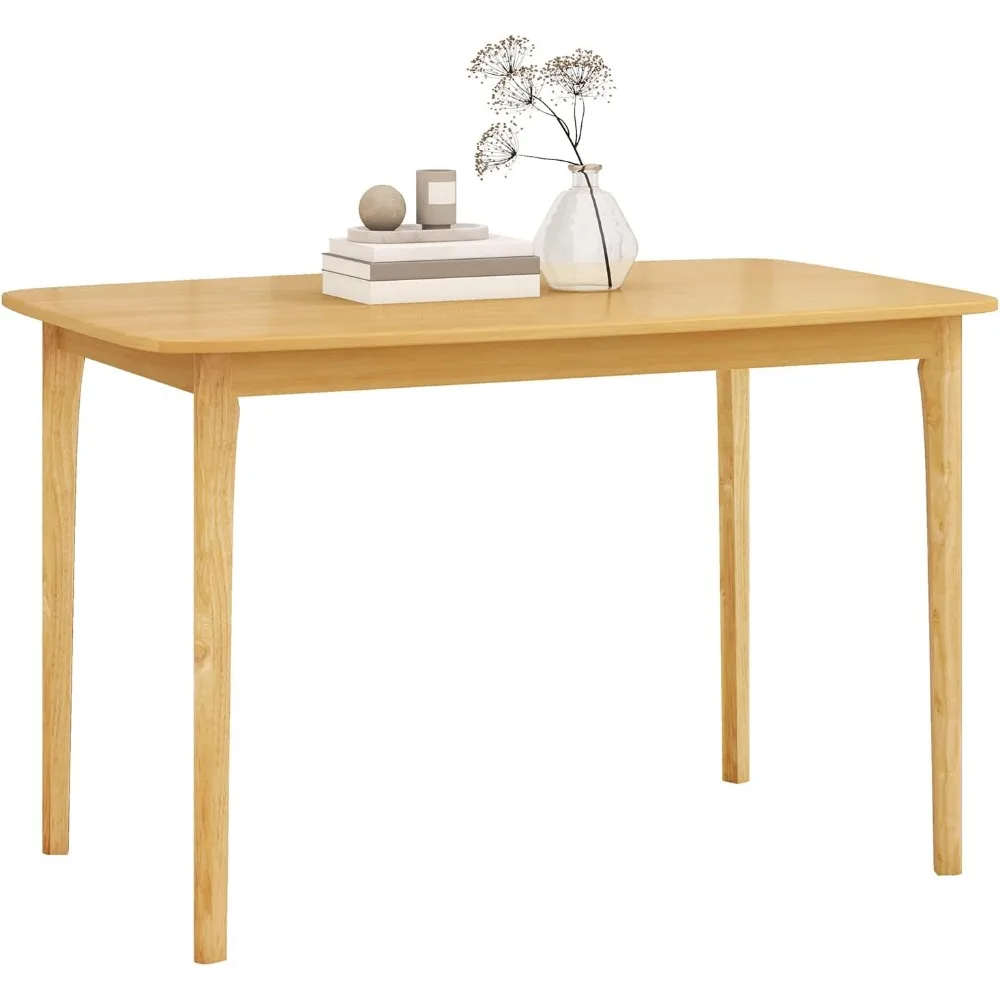 

Rectangular Dining Table, Mid Century Modern Kitchen Table, Vintage Coffee Table W/Tabletop & Solid Wood Legs, Wood Farm