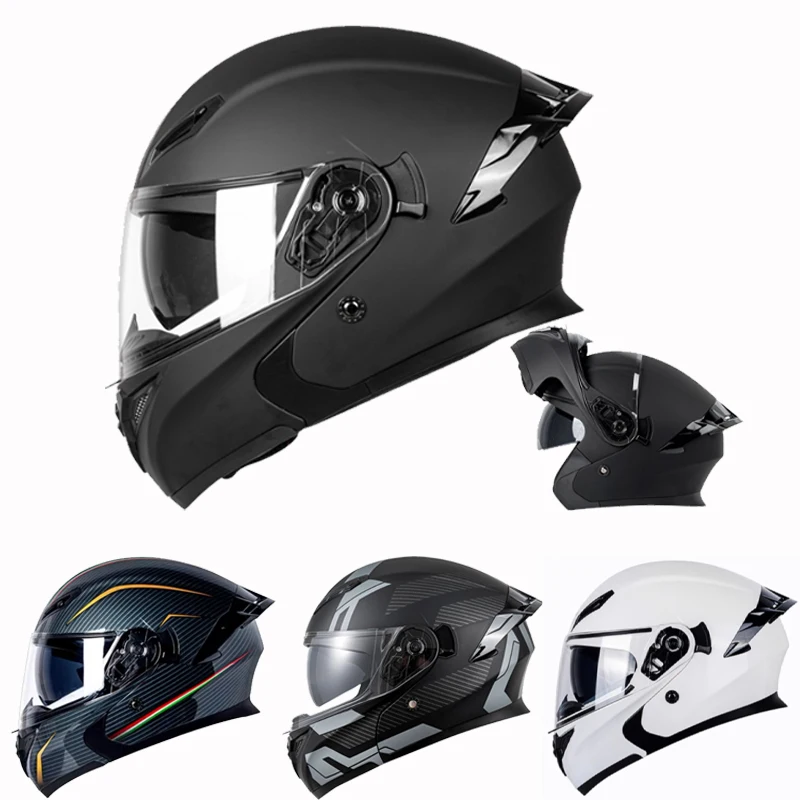 

Мотоциклетный шлем, одобренный DOT, полный шлем с двойными линзами, гоночный шлем для удаления мотокросса, защитный шлем Cascos Para Moto