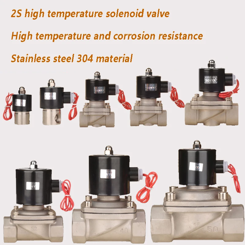 

1PCS Stainless Steel Electric Solenoid Valve 1/4" 3/8" 1/2" 3/4" 1" Normally Closed Pneumatic For Water Oil Air Gas 12V/24V/220V