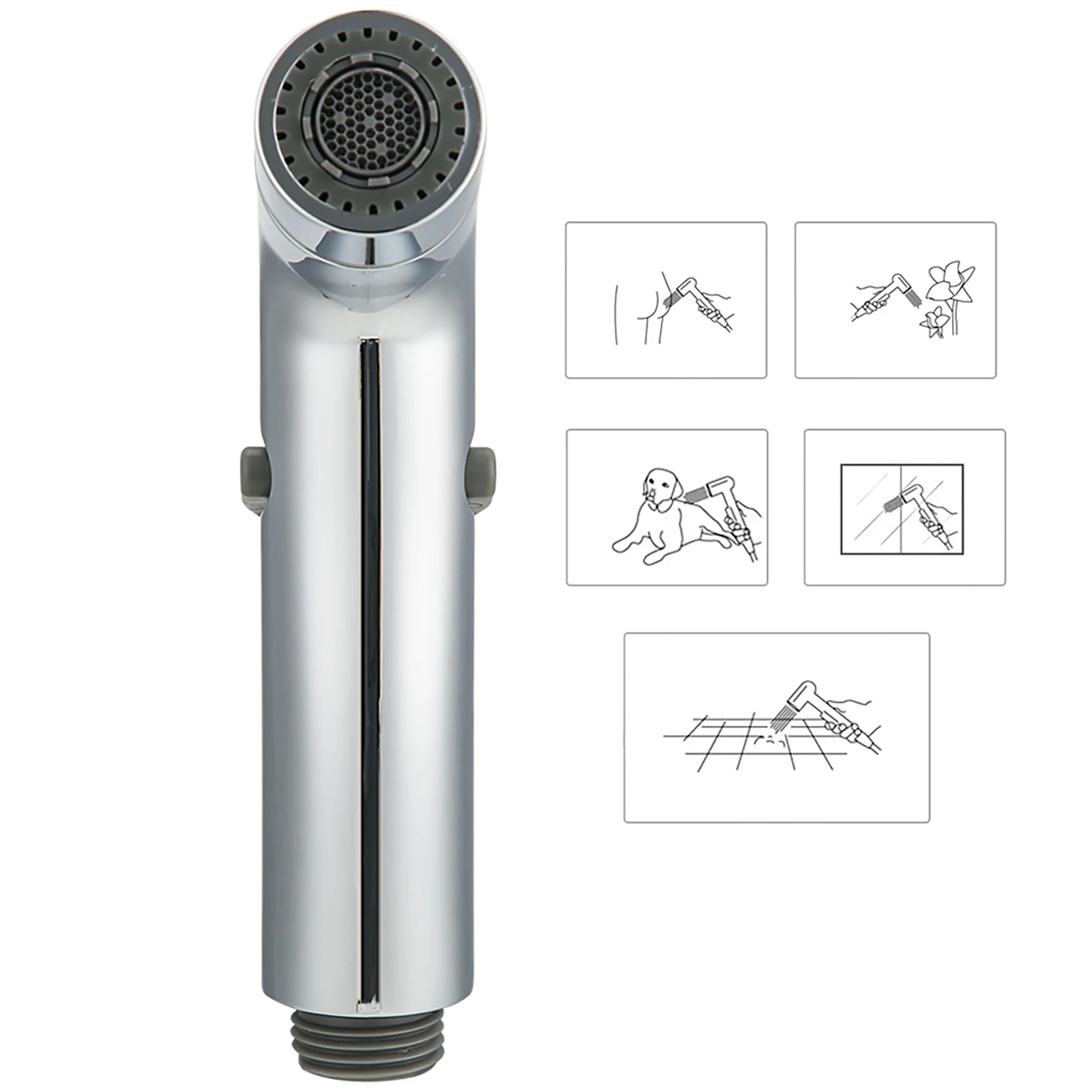 ABS Galvanik Handheld Einstellbare Bidet Sprayer Wc Bidet Spray Düse Badezimmer Zubehör