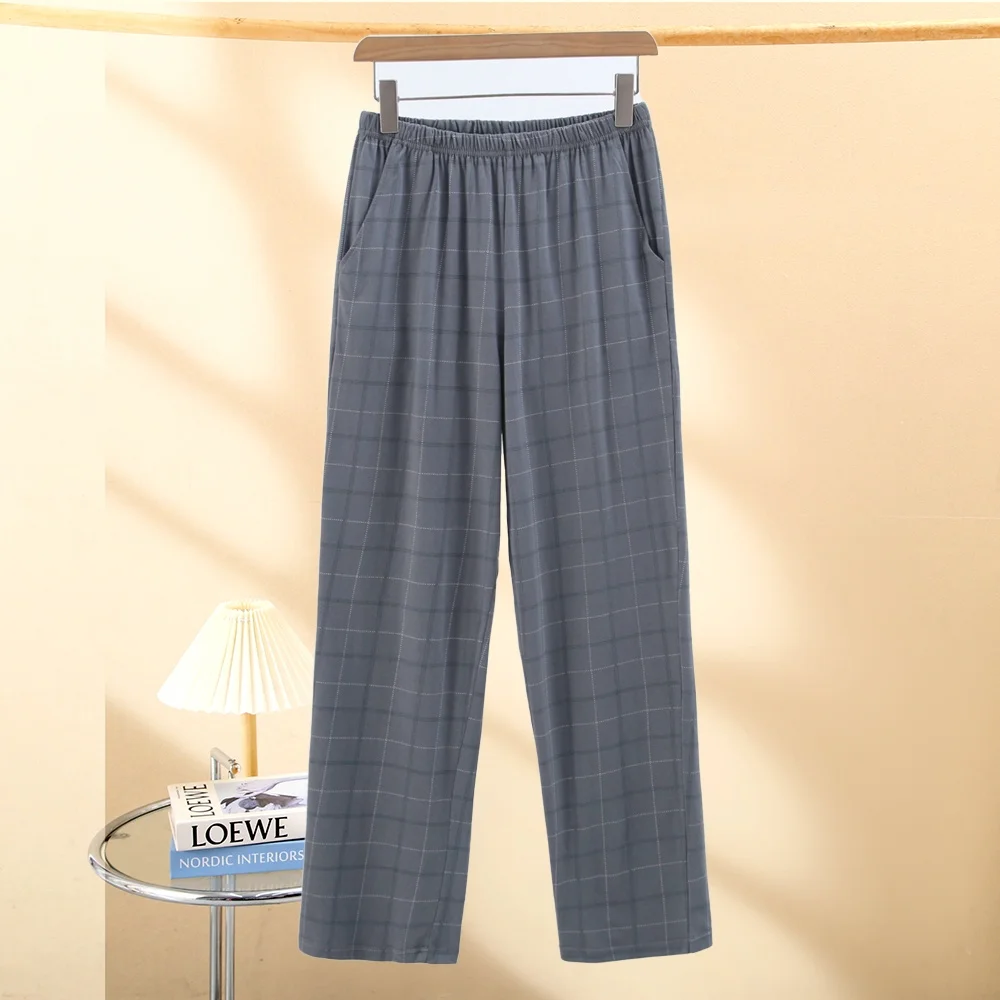 Gray plaid pajama pants