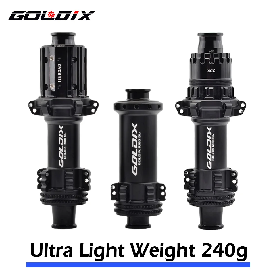 GOLDIX R180SL 초경량 로드 바이크 허브, 래칫 센터 잠금 브레이크, 스트레이트 풀 스포크, 로드 및 자갈 자전거용, 24 홀, 240g, 36T