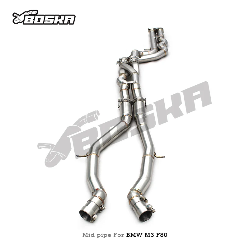 COC 2.5inch Equal Length Midpipe With Z Pipe for M3/M4 F80/F82/F83 S55 3.0T 2015-2019 Ehxaust System with Resonator image 3