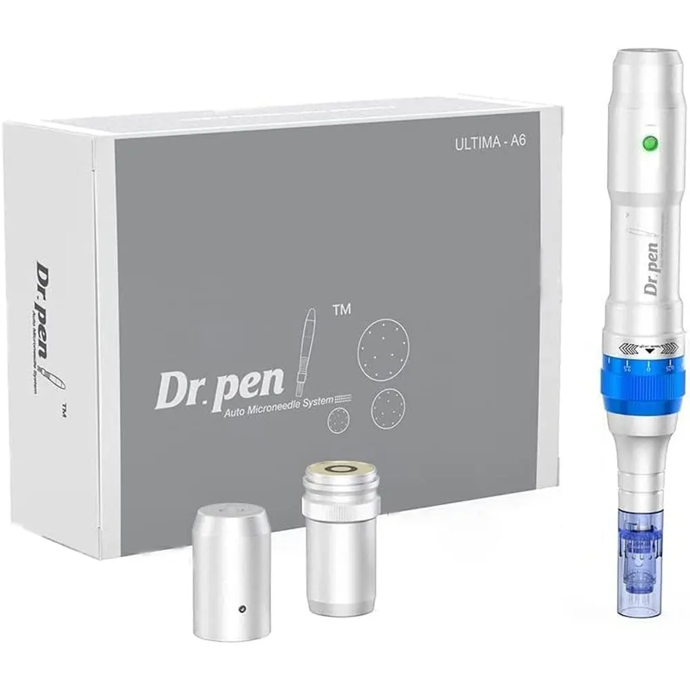 Dr. Pen A6 Wireless Microneedling Derma Pen Electric Skin Care Kit with 2×12 Pin Needle Cartridges