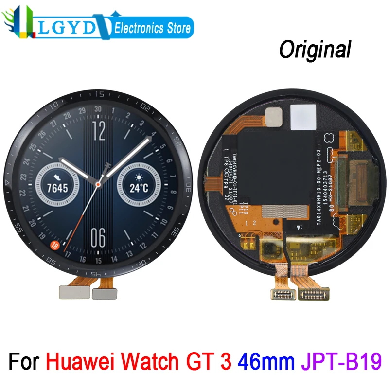 

ЖК-экран AMOLED 1,43 дюйма для Huawei Watch GT 3 46 мм JPT-B19, дисплей с двойным кабелем и дигитайзером, полная сборка, запасные части