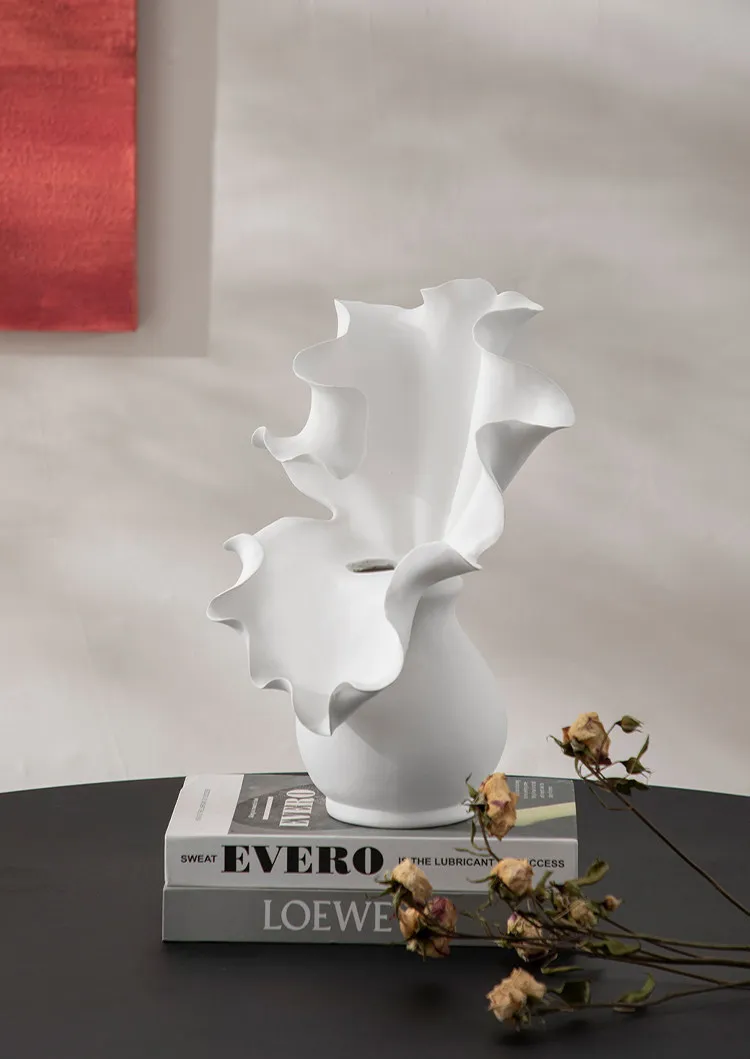 Vase ornament handmade ceramic living room flower arrangement creative home light luxury high-end art flower ware