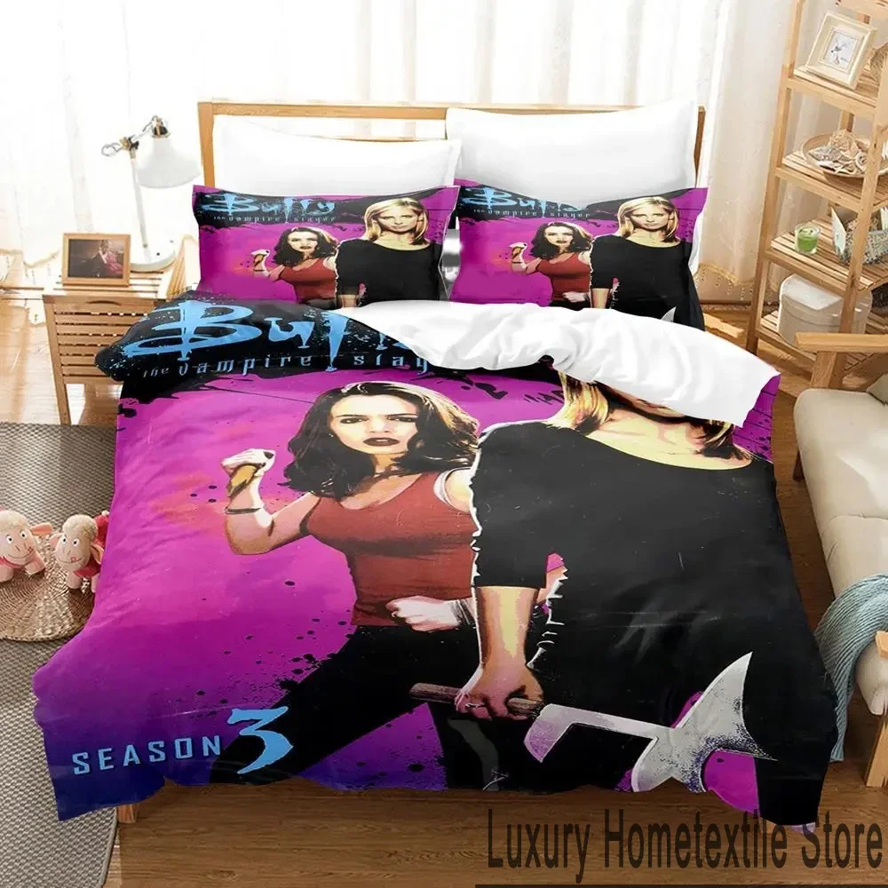 3D Print Buffy the Vampire Slayer Bedding Set Boys Girls Twin Queen King Size Duvet Cover Pillowcase Bed boys Adult