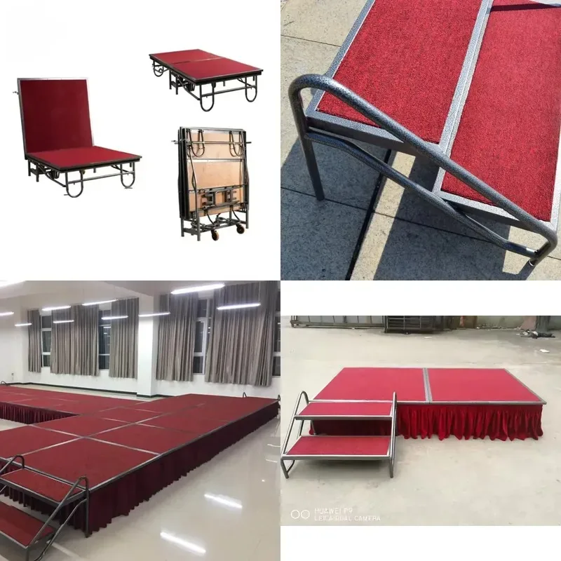 Portable Modular Folding Mobile Stage Platform Outdoor Wedding Hotel Rental Truss Display Frame - Steel Heavy Duty Anti-rust