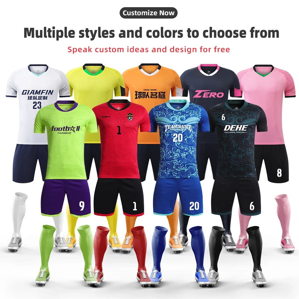 

Adult Kids Soccer Jersey Customize Football Uniforms Shirts Men Women Futsal Sportswear Training Tracksuit Sports Outfit Clothes