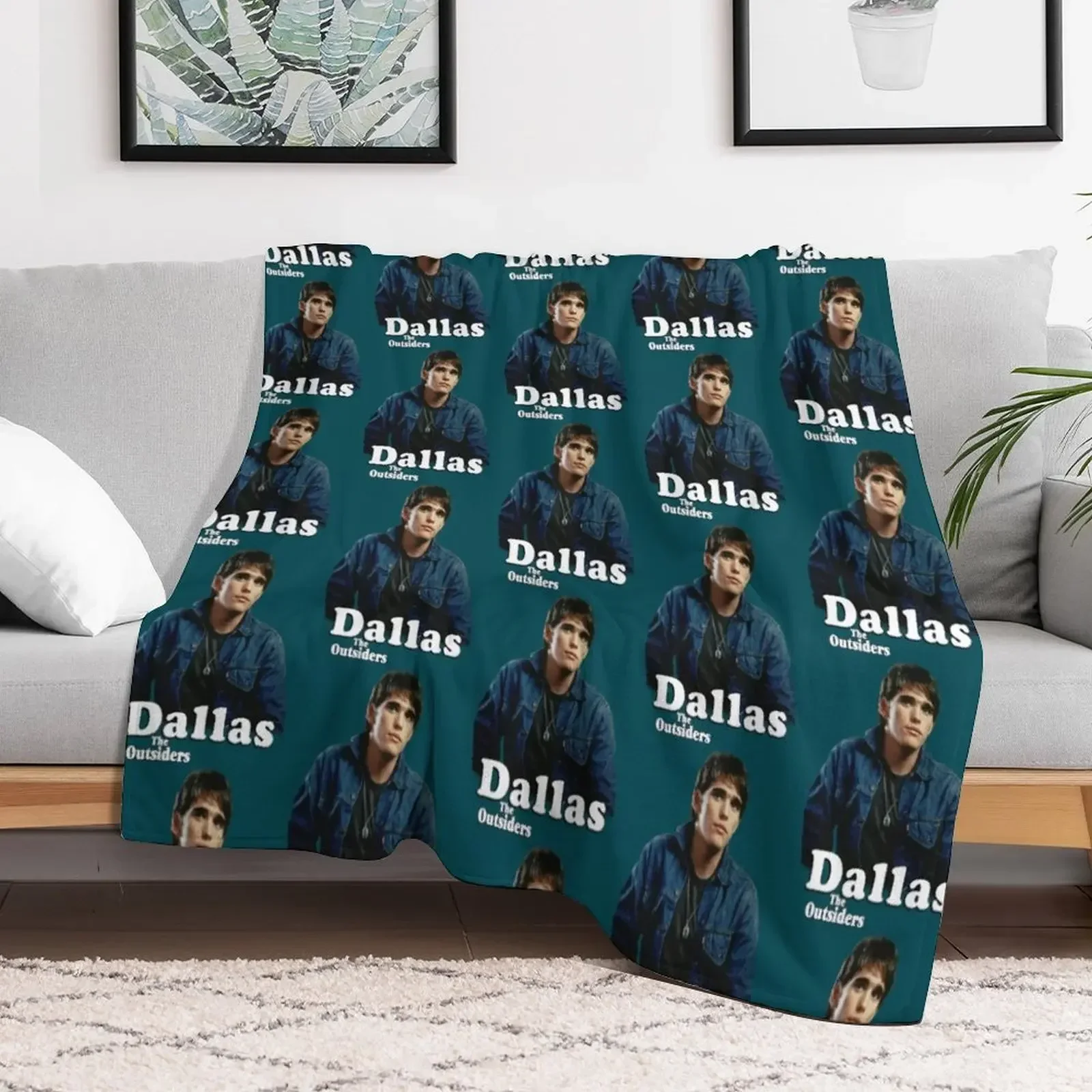 Dallas Winston (The Outsiders) Throw Blanket manga Retros Plaid Tourist Blankets