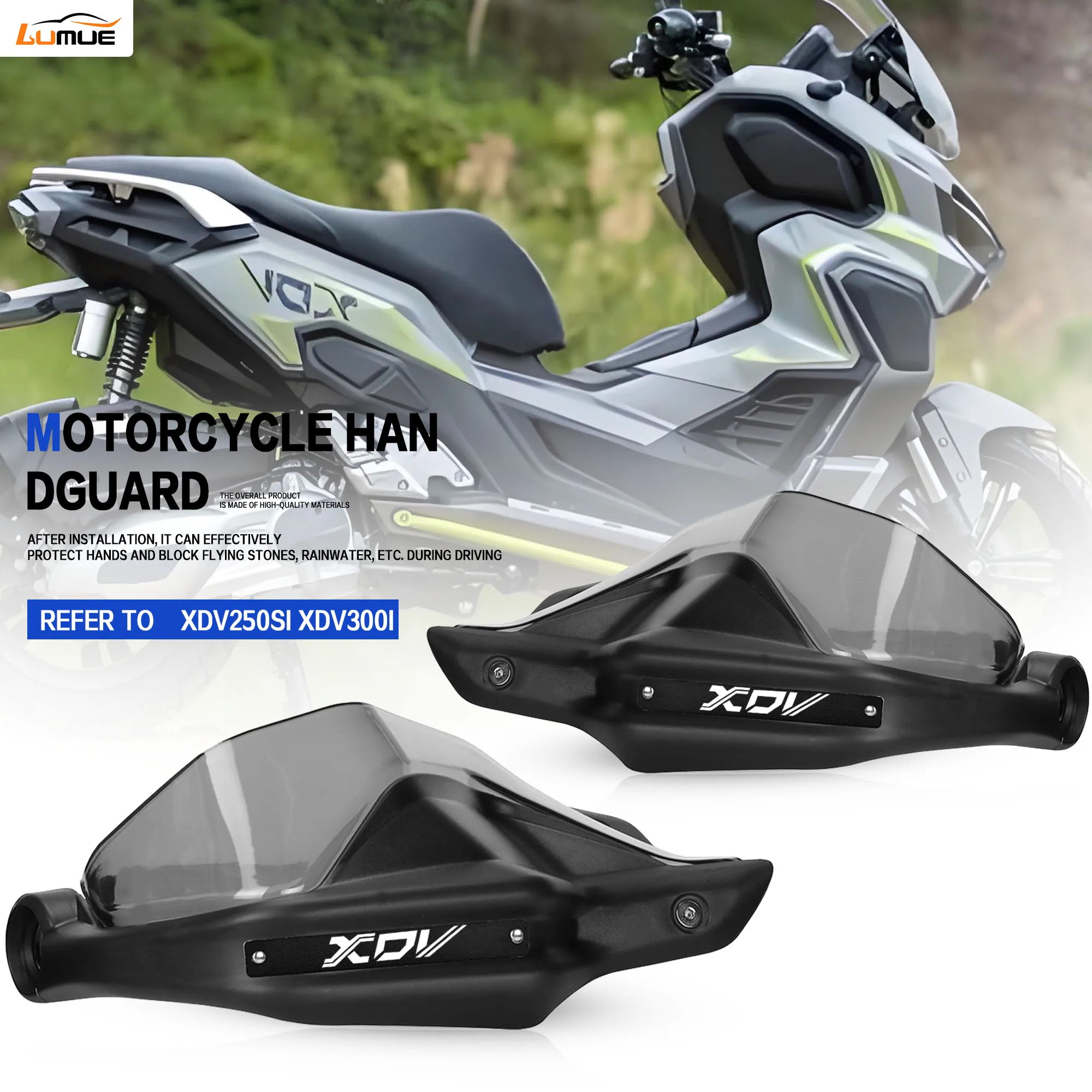 With LOGO XDV Dedicated Hand Guard Motorcycle XDV250/300 Handguards Handlebar Guards Windshield FOR LONGJIA XDV250si XDV300i