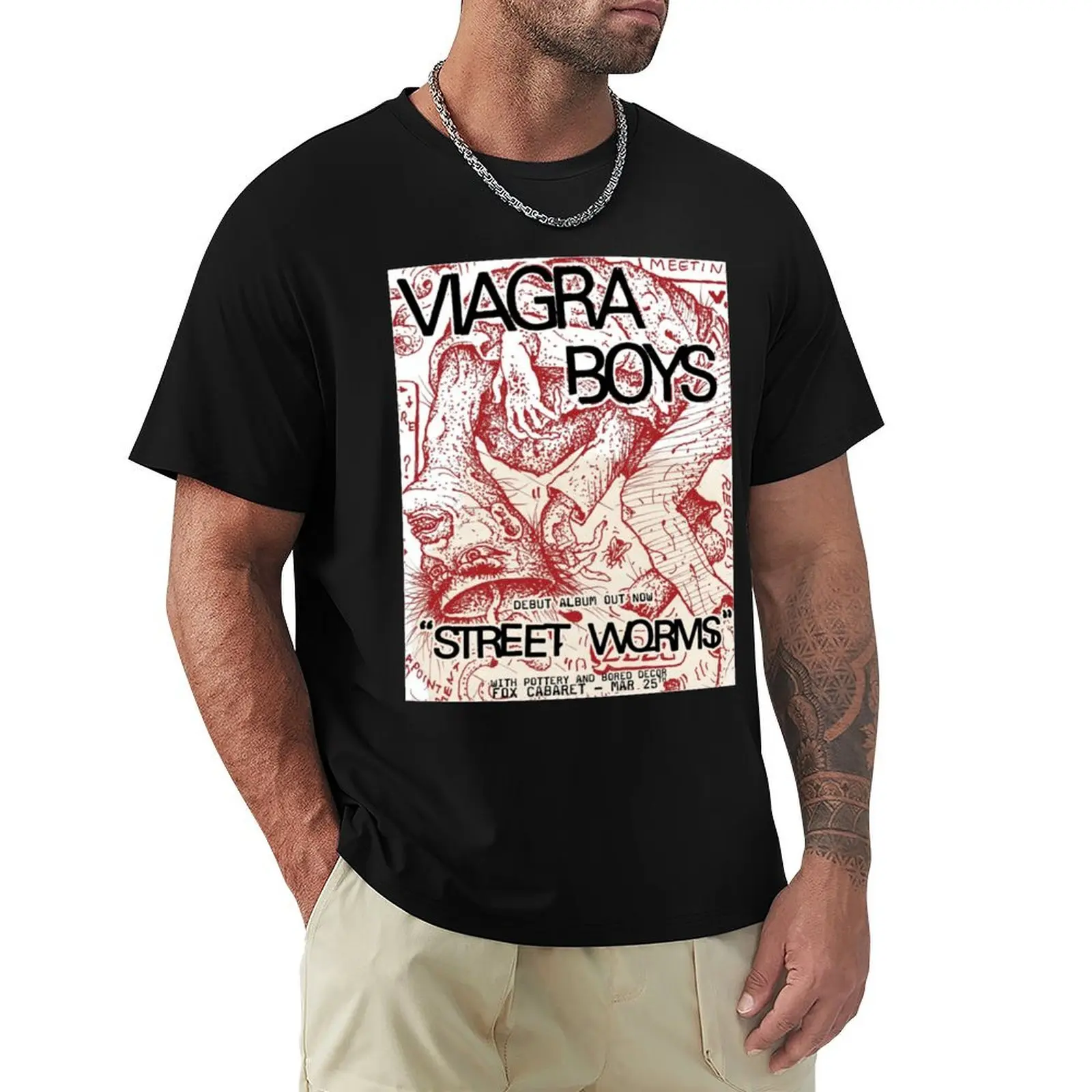 

viagra boys band T-Shirt Anti-Fade Casual Tee Shirt