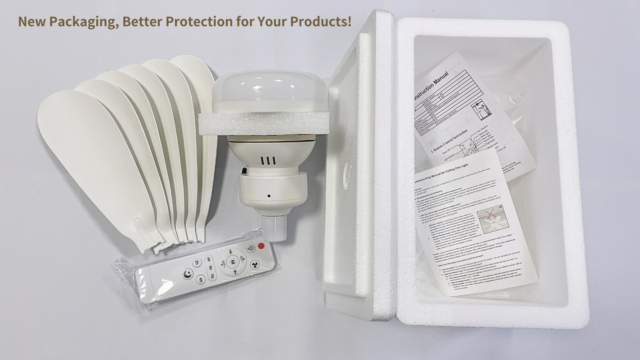 Socket Fan Light, 20.5in Small Ceiling Fan with LED, E26/27 Cordless Light Screw Fan for Kitchen Bedroom, Small Room