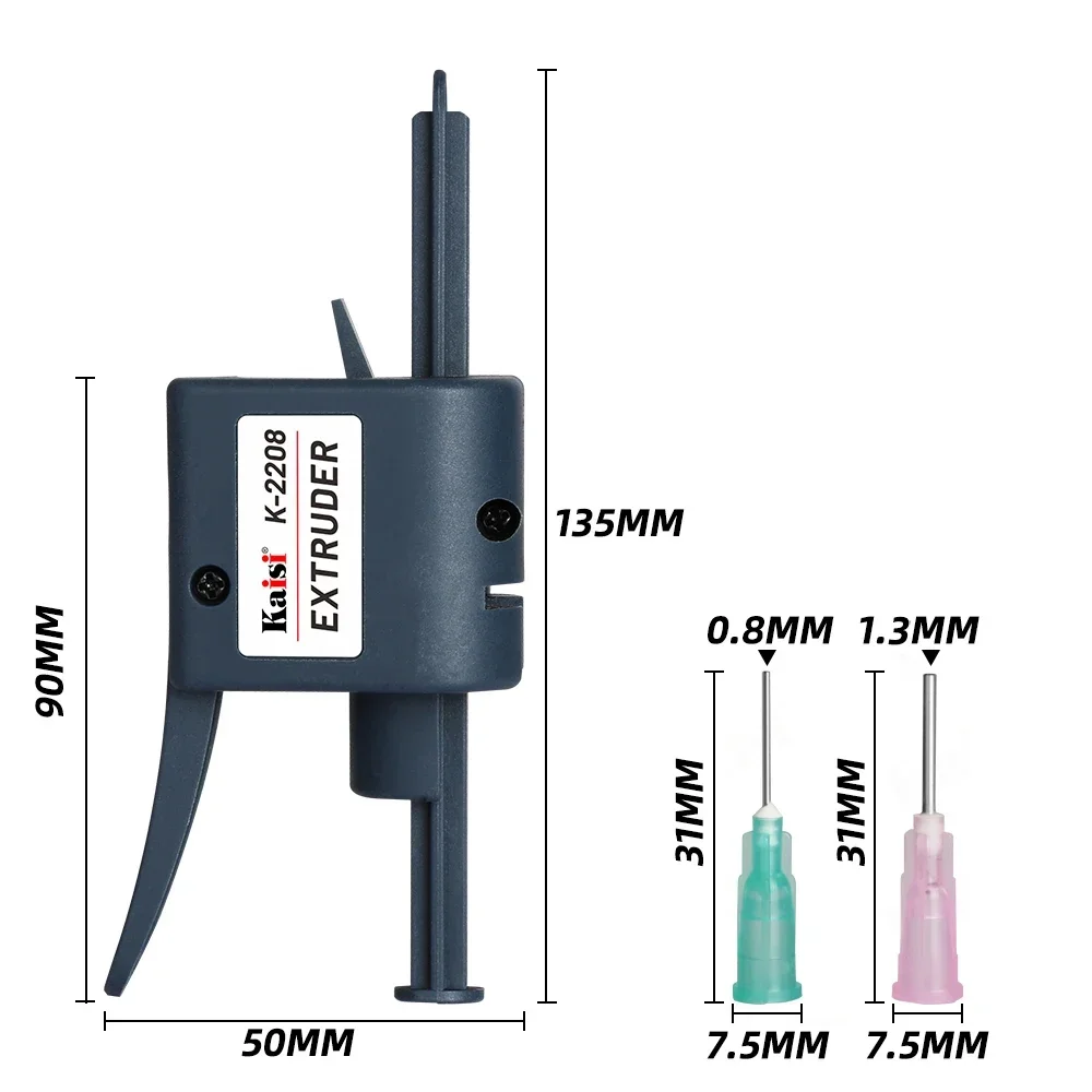 Kaisi K-2208 Solder Paste Extruder Booster Manual Extruder Welding Green Oil Booster Glue Rod Boosters Discharge Oil Putter Tool