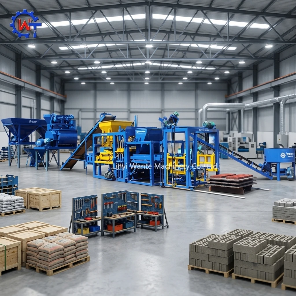 High Efficiency QT5-15 Concrete Hollow Brick Forming Machine, PLC Automatic Control Cement Hollow Block Maker