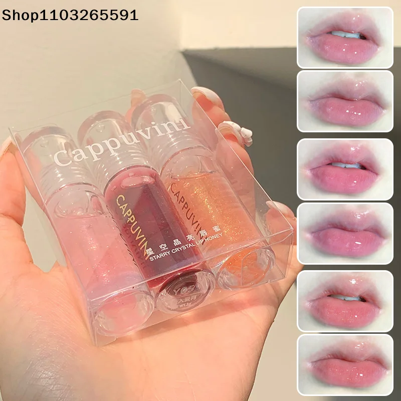 Cappuvini Gloss Labbra Trasparente Effetto Cristallo – Balsamo Labbra Lucido e Idratante con Finitura a Specchio