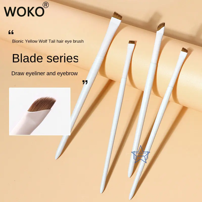 1/4Pcs Sickle Blade Eyeliner Brush Ultra Thin Flat  Fine  Eye Liner Makeup Brushes Flat Eyeliner Brush Eyebrow Make Up Brush