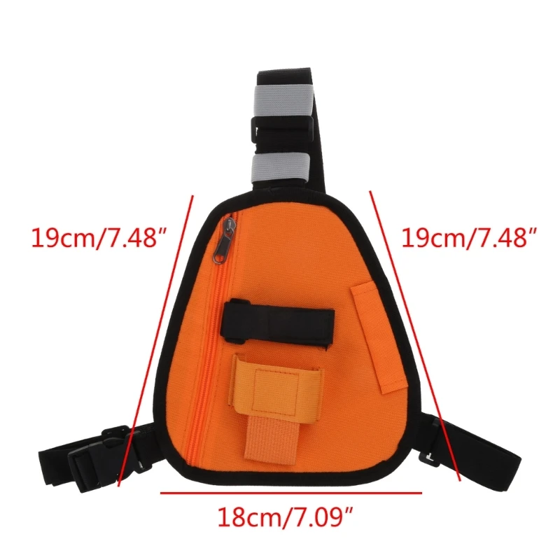 Arnés Pectoral Para Walkie-talkie De Nylon | Bolsa Porta Radios Con Ajuste De Tres Anillas, Funda Universal Para Manos Libres, Ideal Para Rescate Y Obras