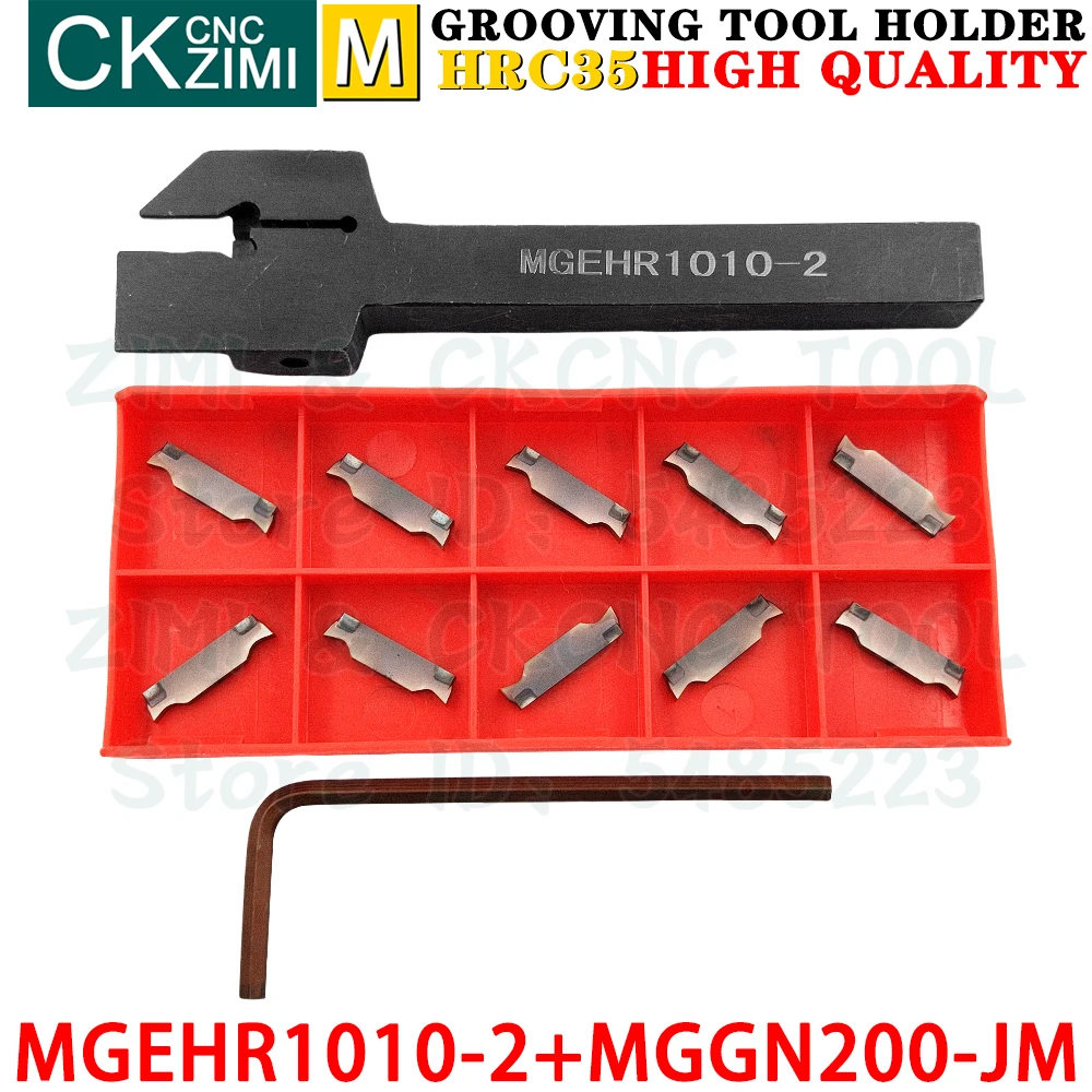 MGEHR1010-2 MGEHR 1010 2mm portautensili per scanalatura + MGGN200-JM MGGN 200 inserti in metallo duro inserti per scanalatura utensili supporto scanalato per taglio CNC