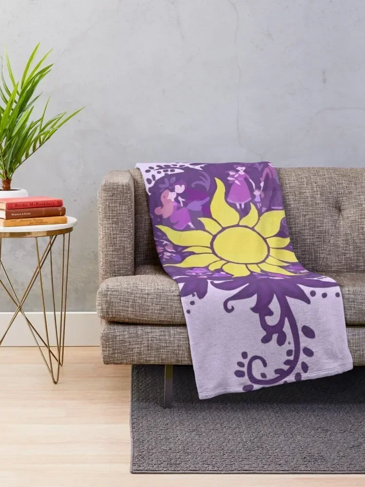 Tangled - Sun - Kingdom Dance Throw Blanket Summer Decoratives Blankets