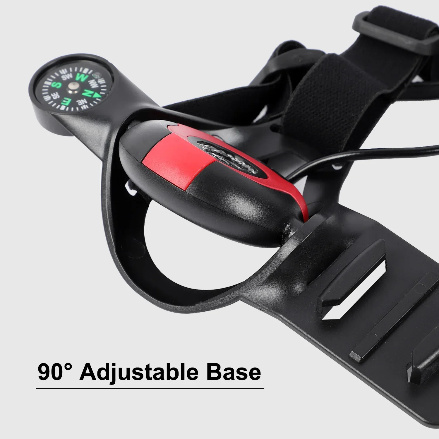 WEST BIKING – lampe de Sport en plein air, Rechargeable par USB, IPX5, avec boussole, randonnée, sécurité, Jogging, cyclisme, voyant