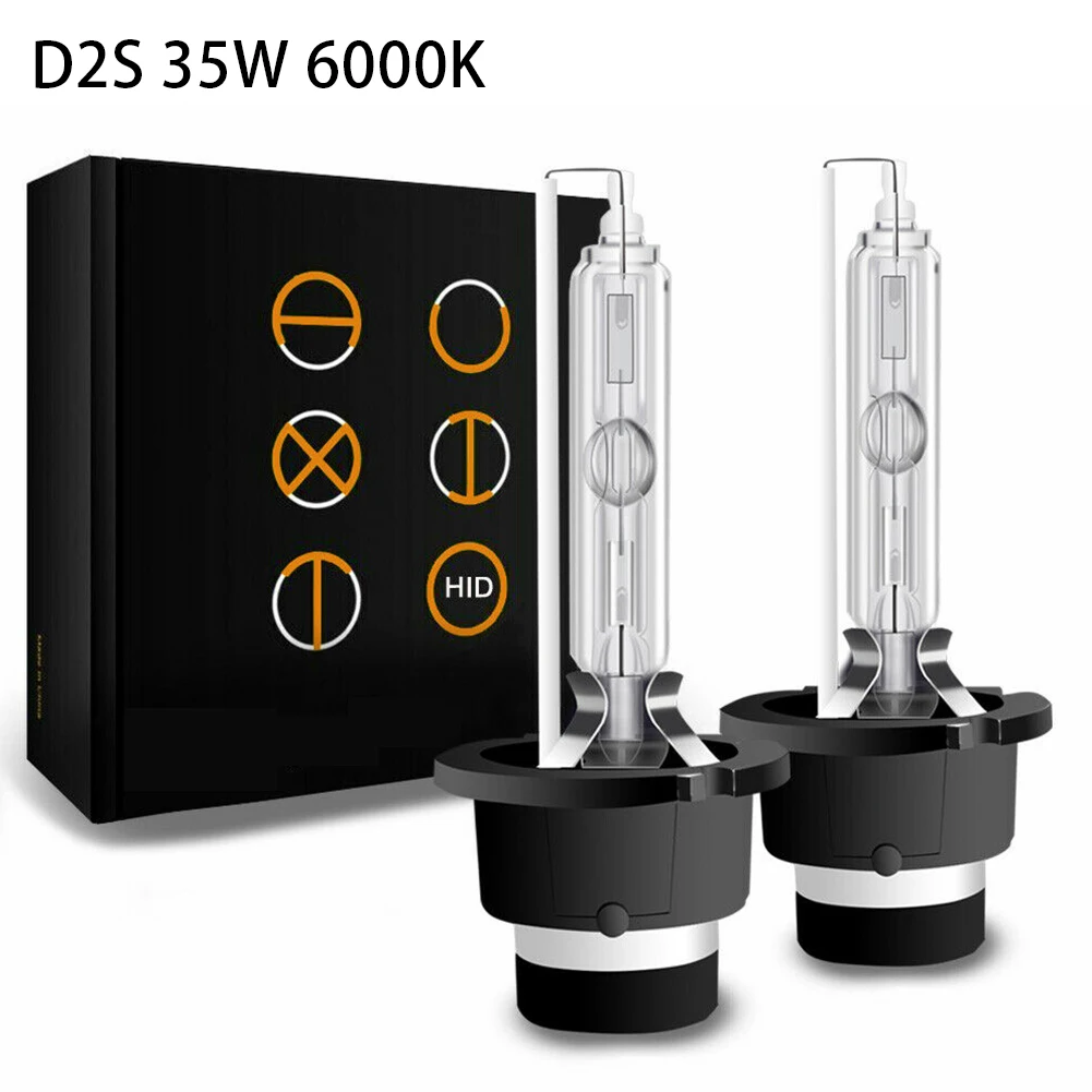 

2PCS Headlamp D2S 35w 6000k HID IP68 Xenon Lamp Replacement Low/high Beam Headlight Bulb White LIGHT 3500LM WaterProof