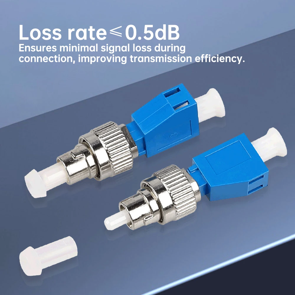 Natalink FC UPC Male to LC UPC Female Fiber Adapter Hybrid Optical Cable Connector Single Mode for FTTH Visual Fault Locator Red