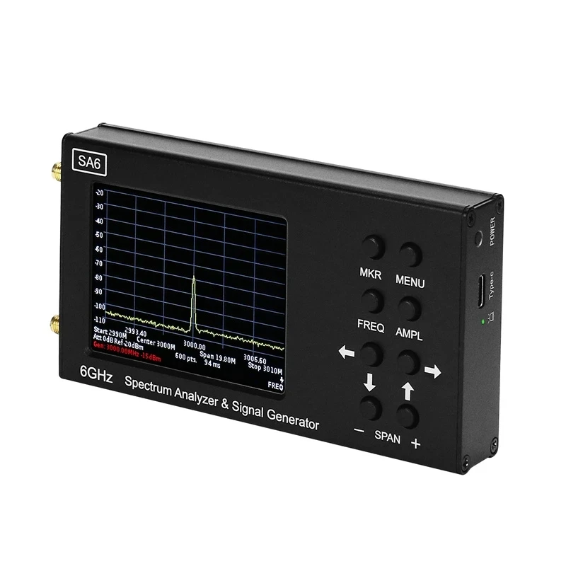 Imagem -04 - Analisador de Teste de Espectro Digital Portátil Touch wi fi rf Gain Band Antena Frequência Profissional Sa6